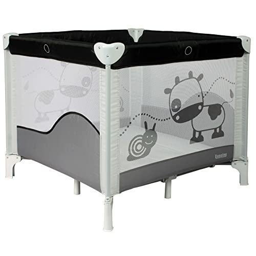 Looping Parc Bébé Pliable 90 x 90cm | Sac de Transport Inclus | Parc Seul, Black Emotion