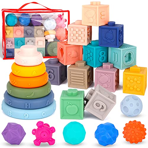 JOPHEK Jouet Bebe 9 Mois, 23pcs Cube D'activité Bébé Jeux Jouets Dentaires  pour Bébés - Infant Sensory Toys Jouet Bebe 6 Mois/Montessori 1 an :  : Jeux et Jouets