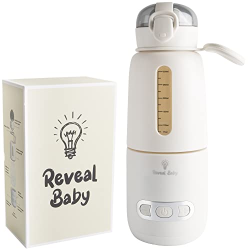 Reveal Baby Chauffe Biberon Nomade Portable 90W - Chargeur USB Pour Eau/Lait Tempérture Réglable 37°C a 55°C - Chauffe Biberon Voiture
