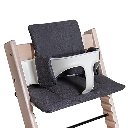 Hoppediz Coussin pour Stokke Chaise haute Tripp Trapp - À utiliser avec la Chaise Tripp Trapp et Baby Set, rembourrage extra épais pour un confort optimal - Lavable en machine, Design Lanzarote