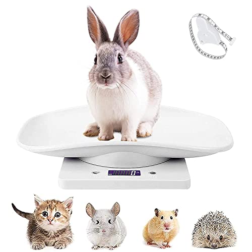 Balance numérique LCD pour petits animaux avec mètre ruban, multifonction, pour cuisine, salle de bain, mesure précise (max 10 kg)