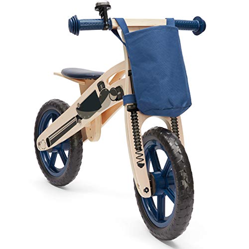 wuuhoo® Draisienne en Bois Speedy – pour Enfants à partir de 3 Ans, en Bois Massif au Design de Moto, Hauteur réglable et Flexible, Draisienne de 12 Pouces
