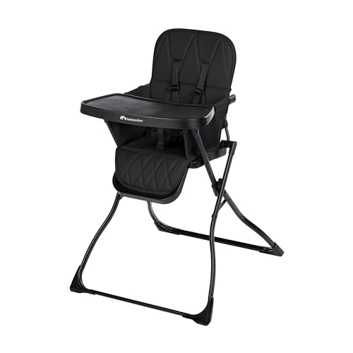 Bebeconfort Lily, chaise haute pour bébé, 6 mois à 3 ans, 9 à 15 kg, pliage ultra compact, légère (4 kg), facile à nettoyer, confort rembourré, pliage facile d’une seule main, Tinted Graphite