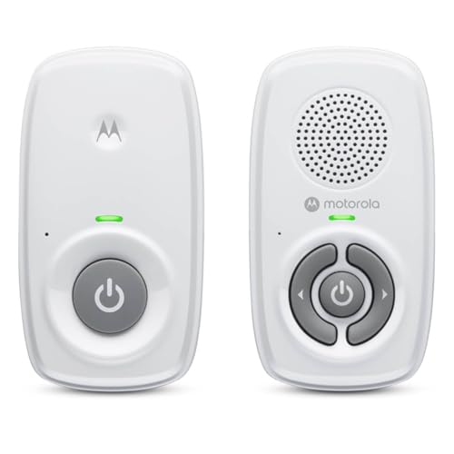 Motorola Nursery AM21 - Écoute-bébé audio avec technologie DECT pour la surveillance audio - Portée de 300 mètres - Microphone haute sensibilité - Blanc