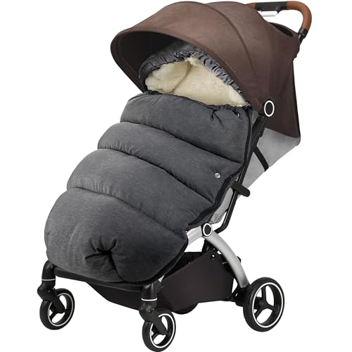 auvstar Universelle Chancelière pour Poussette,Chanceliere Bebe Poussette,d'hiver Imperméable À l'eau Coupe-Vent Froid Détachable Chanceliere Universelle pour Poussette