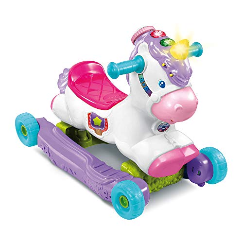 VTech - Cléo, Ma Licorne Basculo, Porteur Et Trotteur Bébé, Jouet Licorne - Version FR