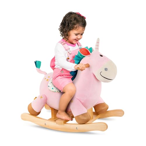 B. Toys - Fauteuil à Bascule Licorne - Jouet à Bascule Licorne - Manège en Bois - Jouet Classique pour Enfants en Bas âge - 18 Mois et +