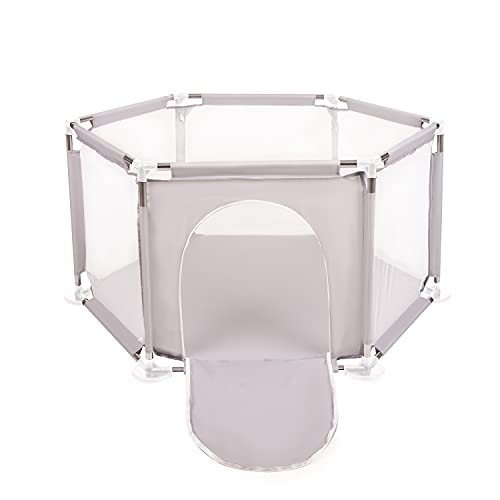 Selonis Parc Bébé Hexagonal Pliable, Gris