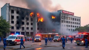 tragédie à new delhi : un incendie dévastateur dans un hôpital pédiatrique fait six victimes parmi les nouveau-nés en inde, suscitant une profonde émotion.